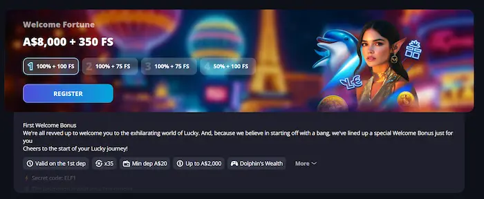 Lucky Elf Casino Australia promotions